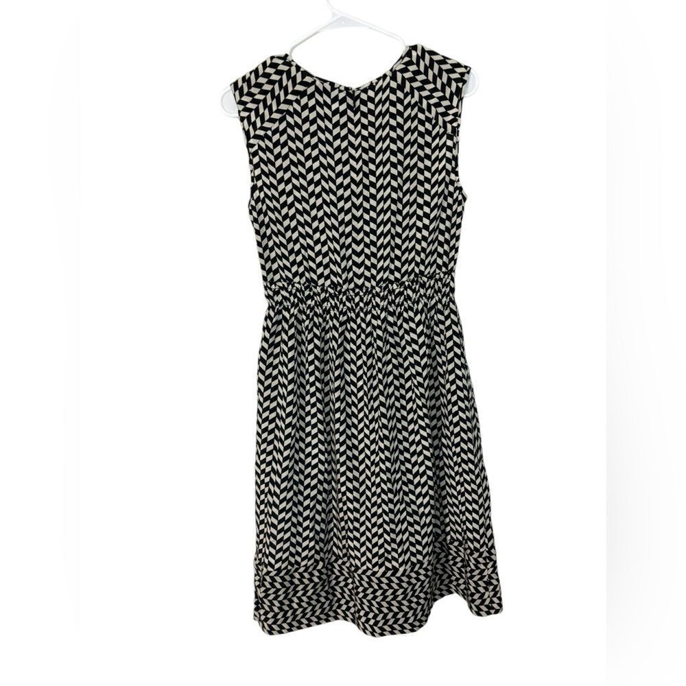 J.CREW Dress • 100% Silk • Black and White Geometric